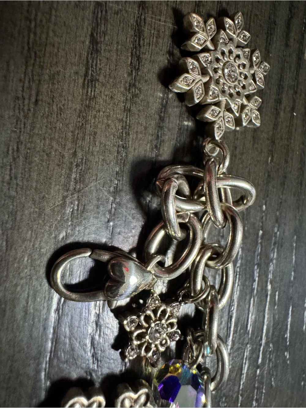 Brighton Silver Snowflake Charm Bracelet - Silver